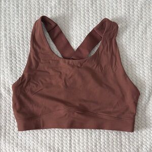 PARAGON Chocolate Brown Wireless Crossback Sports Bra
